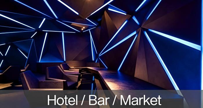 Cool white 7000K S-type LED tape for bar, club, and market lighting.
