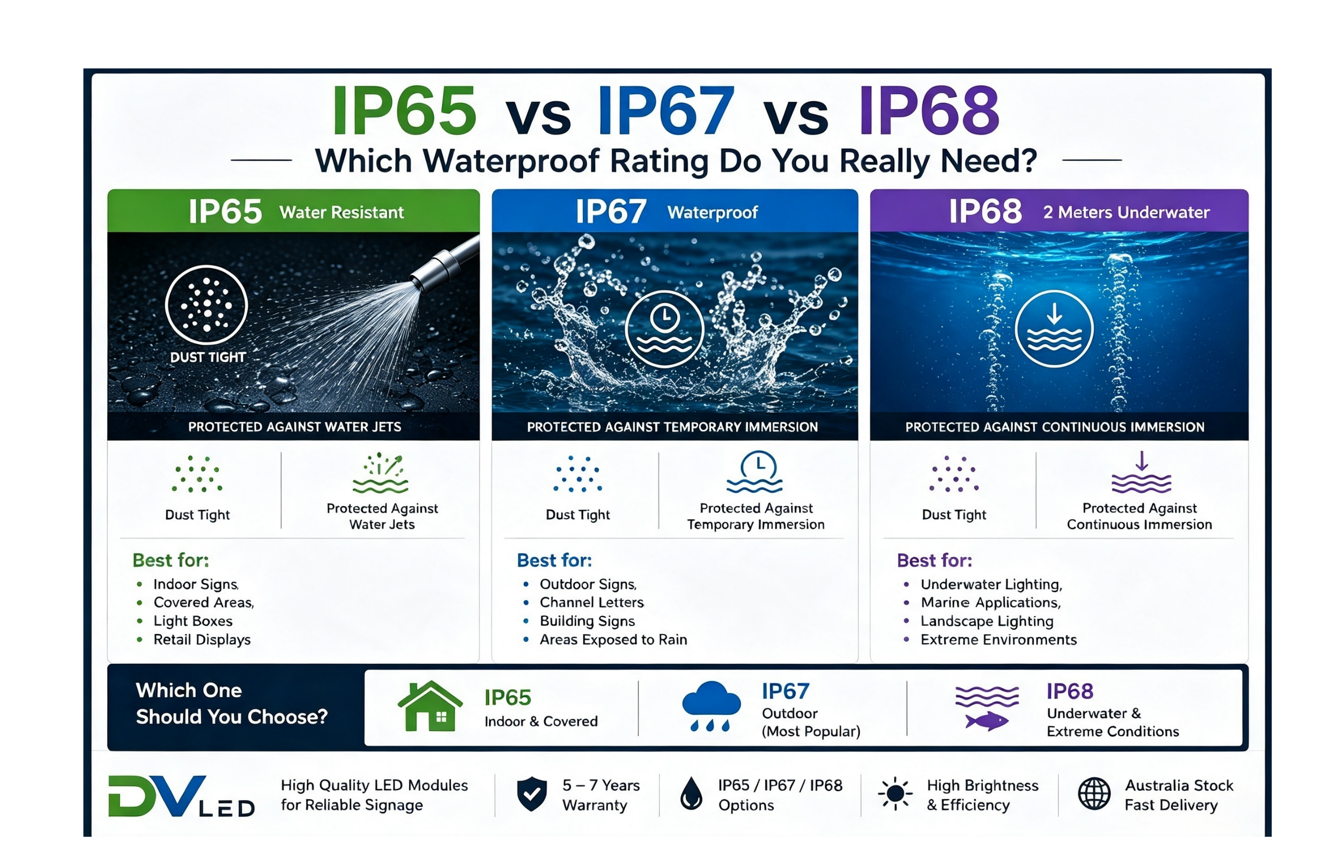 IP65 vs IP67 vs IP68 Which Waterproof Rating Do You Really Need?